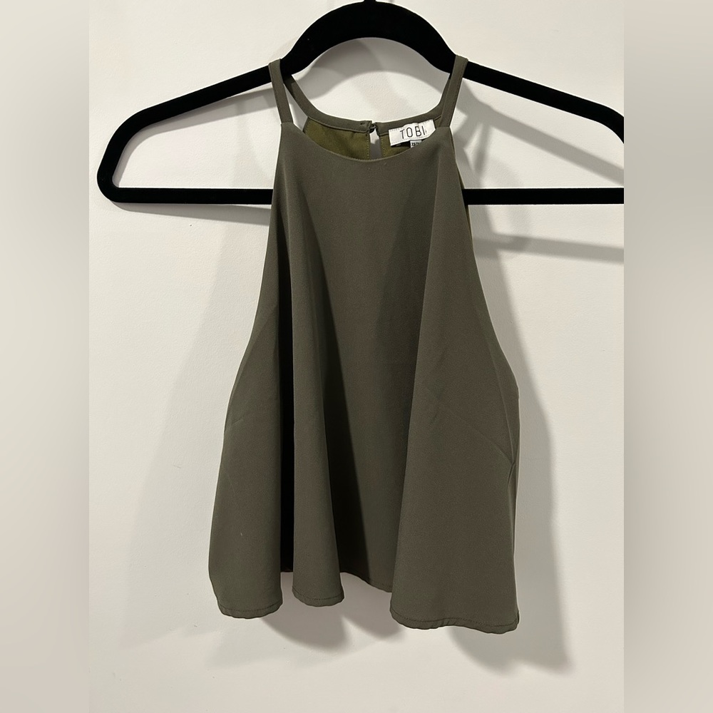 Green halter top from Tobi in size small